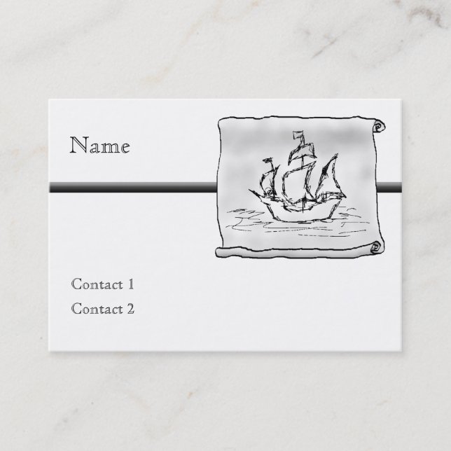 Tarjeta De Visita Nave de pirata (Anverso)