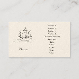Tarjeta De Visita Nave de pirata