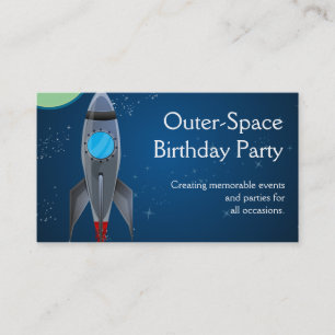 Tarjeta De Visita Nave de Rocket del espacio exterior