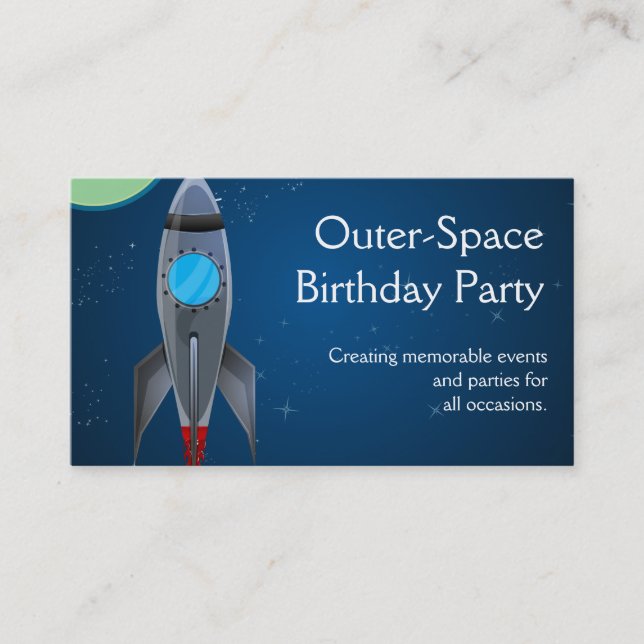 Tarjeta De Visita Nave de Rocket del espacio exterior (Anverso)