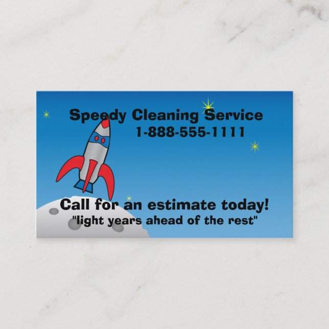 Tarjeta De Visita Nave de Rocket retro (Anverso)