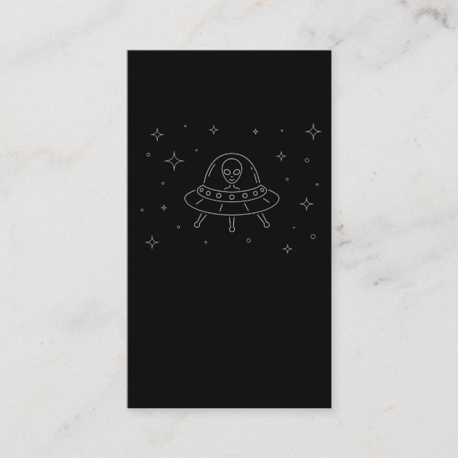 Tarjeta De Visita Nave espacial aliena de OVNI (Anverso)