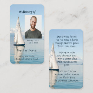 Tarjeta De Visita Navegador Christian Keepsake, velero