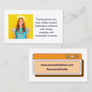 Tarjeta De Visita Navegador de medios sociales de moda de personaliz