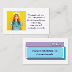 Tarjeta De Visita Navegador de medios sociales de moda de personaliz