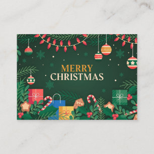 Tarjeta De Visita Navidad Árbol Navidad Navidad Navidad Navidad 202