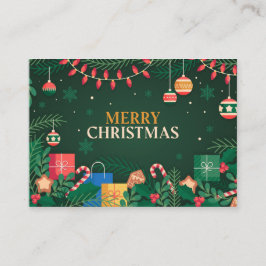 Tarjeta De Visita Navidad Árbol Navidad Navidad Navidad Navidad 2021