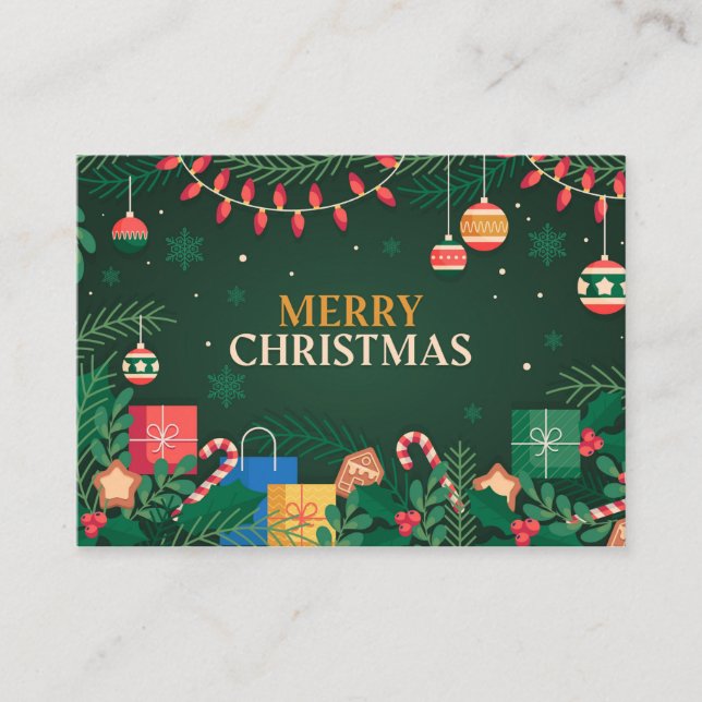 Tarjeta De Visita Navidad Árbol Navidad Navidad Navidad Navidad 2021 (Anverso)