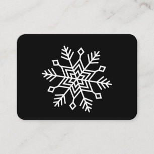 Tarjeta De Visita Navidad de Invierno Copo de Nieve Pareo Familiar F