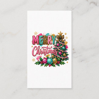 Tarjeta De Visita Navidad elegante y alegre