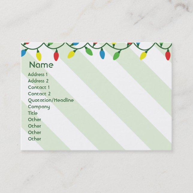 Tarjeta De Visita Navidad - rechoncho (Anverso)