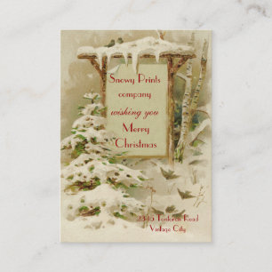 Tarjeta De Visita Navidad Vintage 1902