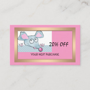 Tarjeta De Visita Navidades, año nuevo, rata