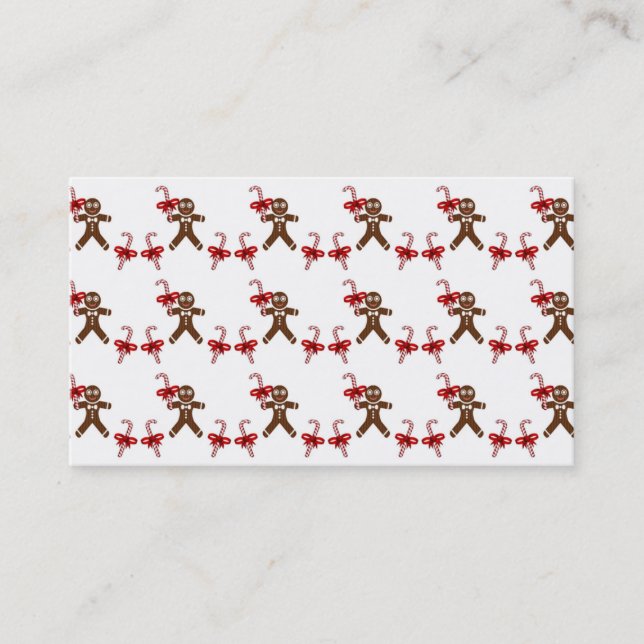 Tarjeta De Visita Navidades Bakery Gingerbread Candy (Anverso)