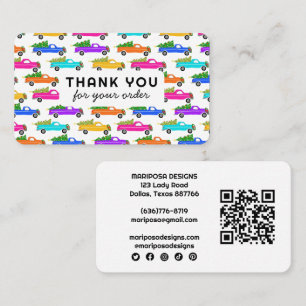 Tarjeta De Visita Navidades Camiones Pedido de Cliente Gracias Códig