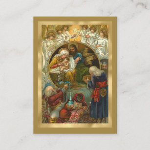 Tarjeta De Visita Navidades católicos de la época Epifanía Three Wis