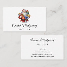 Tarjeta De Visita Navidades Clásicos de Jolly Santa Claus