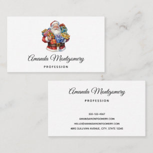 Tarjeta De Visita Navidades Clásicos de Jolly Santa Claus