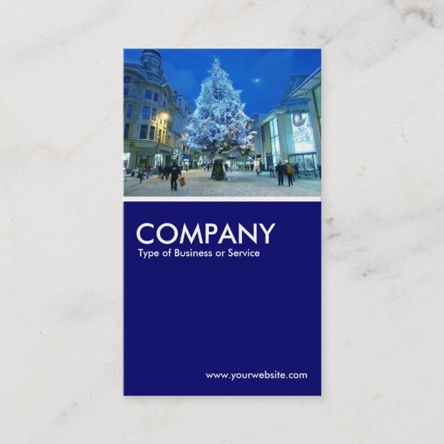 Tarjeta De Visita Navidades de compras - Marina Profunda (Anverso)