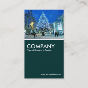 Tarjeta De Visita Navidades de compras - Verde oscuro