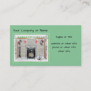 Tarjeta De Visita Navidades de Keeshond picotean perro con pintura d