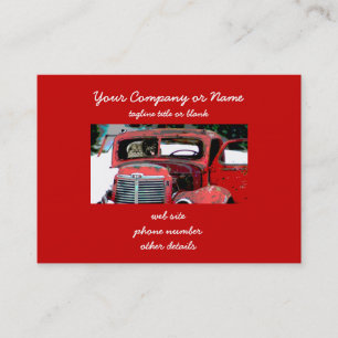 Tarjeta De Visita Navidades de Keeshond Viejo Camión Pintando Arte D