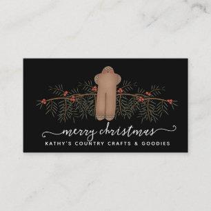 Tarjeta De Visita Navidades de Whimsy Gingerbread y Greeneration