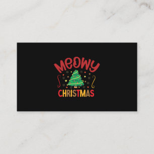 Tarjeta De Visita Navidades de Xmas Gift Meowy