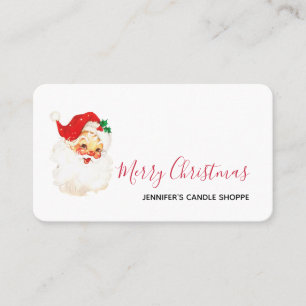 Tarjeta De Visita Navidades del Viejo Santa Claus Retro Jolly