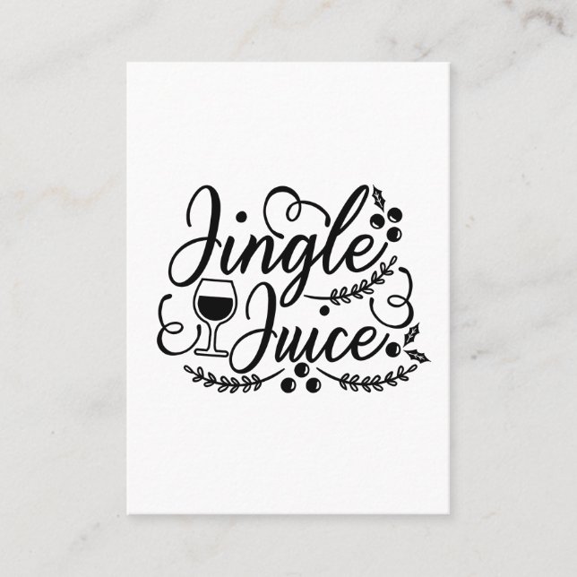 Tarjeta De Visita Navidades divertidos de jugo jingle Beer (Anverso)