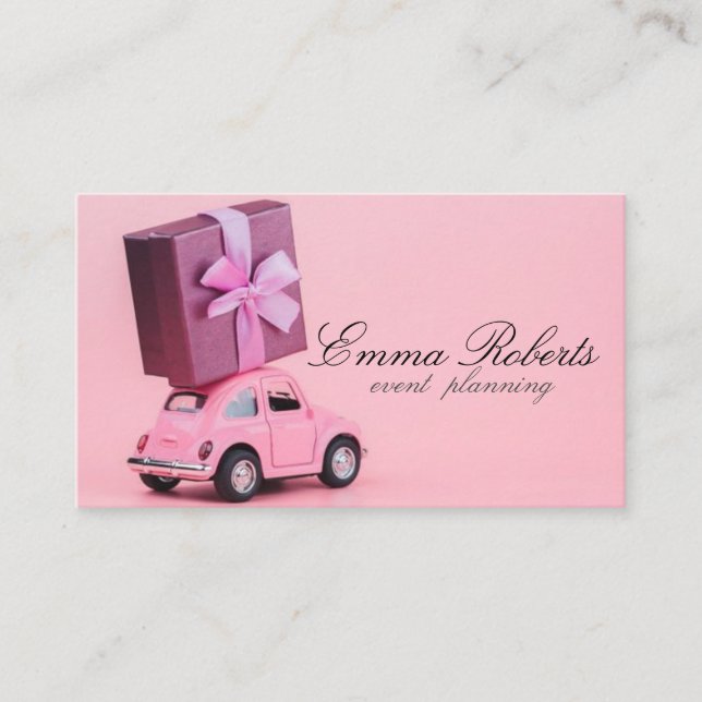 Tarjeta De Visita Navidades elegantes Pastel Pink (Anverso)