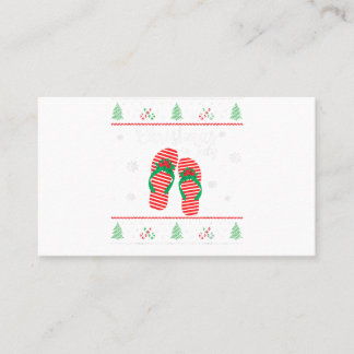 Tarjeta De Visita Navidades En Julio Feo Navidades Verano Flip Flops