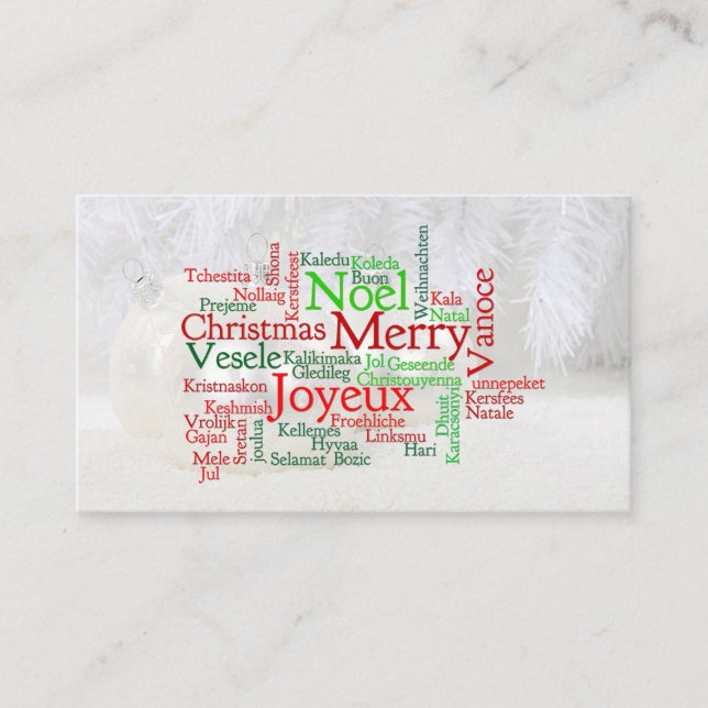 Tarjeta De Visita Navidades en todo el mundo (Anverso)