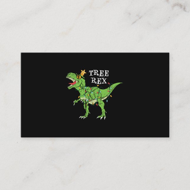 Tarjeta De Visita Navidades graciosos de los rex dinosaurios pajama  (Anverso)
