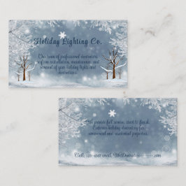 Tarjeta De Visita Navidades Invierno Nevados Árboles