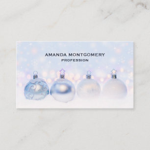 Tarjeta De Visita Navidades metálicos mágicos Bolas Fotografía