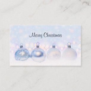Tarjeta De Visita Navidades metálicos mágicos Bolas Fotografía