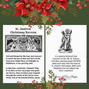 Tarjeta De Visita Navidades Natividad St Andrew Novena Prayer Holy
