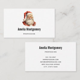 Tarjeta De Visita Navidades Retro Santa Claus