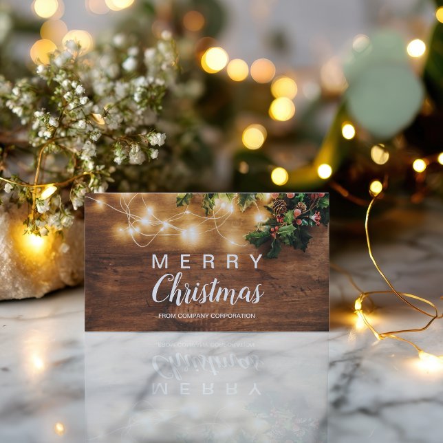 Tarjeta De Visita Navidades rusos país empresas mal deseo (Rustic Christmas country corporate mistletoe wish Business Card)