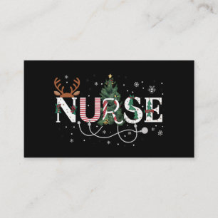 Tarjeta De Visita Navidades Santa de la enfermera favorita de Navida