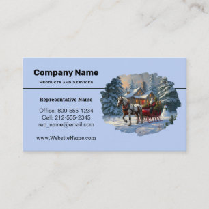 Tarjeta De Visita Navidades Sleigh Santa
