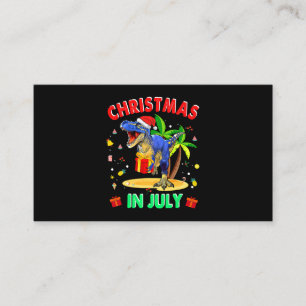Tarjeta De Visita NAVIDADES TRex En Julio Dinosaur Para Niños Summ