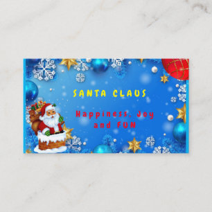 Tarjeta de visita navideña de Papá Noel