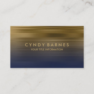 Tarjeta de visita Navy and Gold Stripe