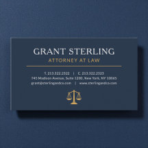 Navy Blue Gold Lawyer Attorney at Law Luxury