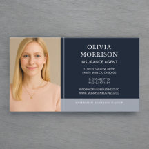 Navy Blue Insurance Agent Photo