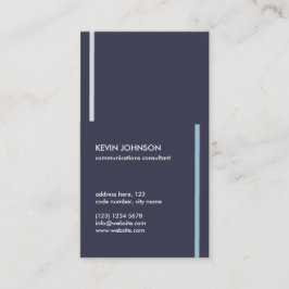 Tarjeta De Visita Navy blue minimal masculine professional card