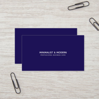 Tarjeta De Visita Navy Blue Minimalist Elegant Professional