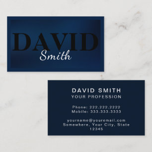 Tarjeta De Visita Navy Blue Minimalista profesional moderno